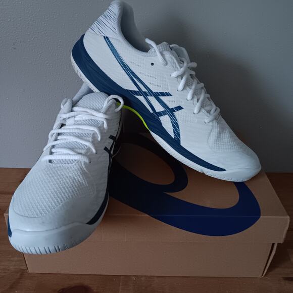 ASICS Gel-Game 9, Men\'s 10.5, TENNIS, WHT/BLUE main image 11